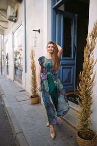 Cosmos | Sleeveless Maxi Kimono